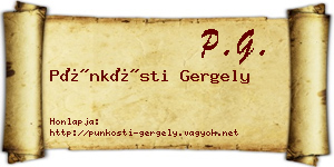 Pünkösti Gergely névjegykártya